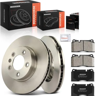 Obrázek produktu pro Frankberg 2x brzdové kotouče 4x brzdové destičky přední náprava pro VW Touareg 7L6 7L7 7LA 7P5 7P6 3.0L 3.2L 3.6L 4.2L 4.1L