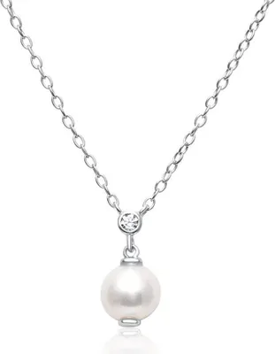 Produktbild von Halskette aus Sterlingsilber mit Perlenanhänger von JEWLIX
