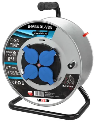 Produktbild von Leere Metall Kabeltrommel Leertrommel Kabelabroller ohne Kabel 50m/70m IP44 230V/16