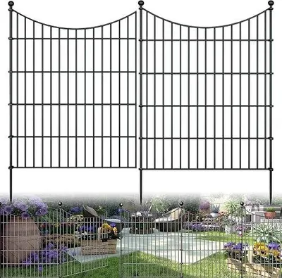 Zdjęcie produktu dla Ogrodzenie metalowe do stawu ogrodowego 10 elementów zestaw 74X81 cm