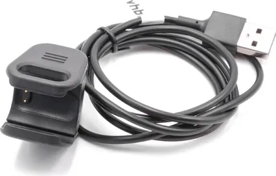 Produktbild von vhbw USB Ladekabel kompatibel mit Fitbit Charge 3 Smartwatch Fitnesstracker - Ladestation Schwarz, 97 cm