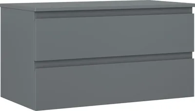 Immagine prodotto di Mexen Orio mobiletto da bagno sotto lavabo 90 cm con piano, 2 cassetti, grafite opaco - 91A10-09047-2-BFFC66