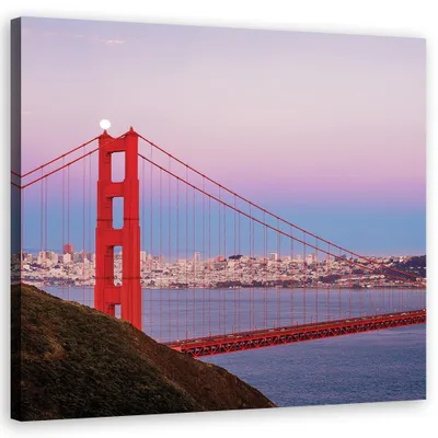 Produktbild von Leinwandbild städte & architektur - orange 60x60 cm Feeby orange wandbild bereit zum aufhängen