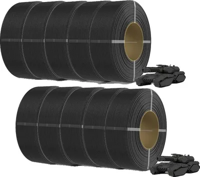 Obrázok produktu pre filament pre 3D tlačiarne, materiál PLA, kompatibilný s FDM tlačiarňami, PLA čierny