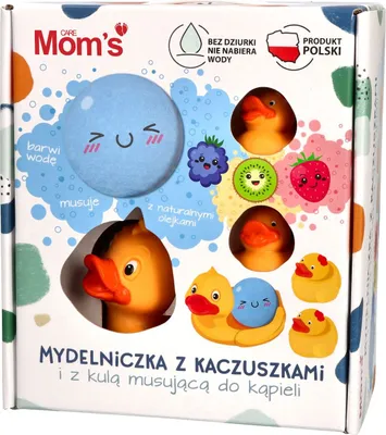 Zdjęcie produktu dla Mydelniczka Z Kaczuszkami I Kulą Musującą Do Kąpieli