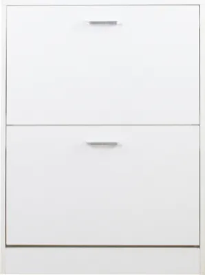 Produktbild von Schuhschrank - Schuhregal - 2 Fächer - weiß