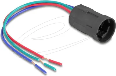 Zdjęcie produktu dla DeLOCK 90789, Końcówka z pinami, Prosty, 230 V, 3 A, Czarny, Plastik