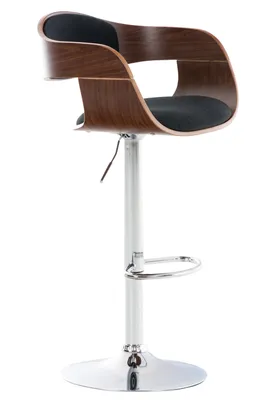 Produktbild von CLP Barhocker Kingston Stoff drehbar und stufenlos verstellbar walnuss/schwarz