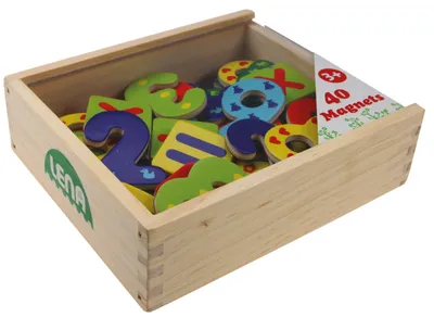 Obrázok produktu pre LENA drevené magnetické čísla 40 jednotlivých magnetických čísel