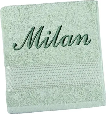 Produktbild von Frottee-Handtuch mit Namensstickerei - 50x100 cm - Mint