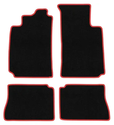 Immagine prodotto di Tappetini in velluto Nero/Rosso per Renault Megane I 1995-2002 Set 4 pezzi