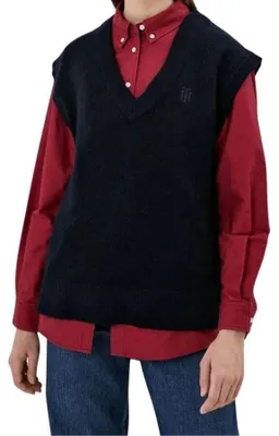 Immagine prodotto di Tommy Hilfiger - Gilet maglione da donna NA369 (M) (blu navy scuro)