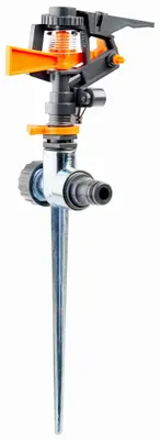 Produktbild von Schmith Impulsregner Sektorregner auf Erdspieß | Rasensprenger zur Gartenbewässerung | Robuster Gartensprenger für Rasen & Beete | Sprenger Sprinkler Rasenbewässerung Premium Regner