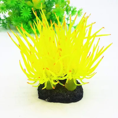 Imagen del producto de Decoración para acuario: erizo de silicona, realista, 1 unidad, para acuarios
