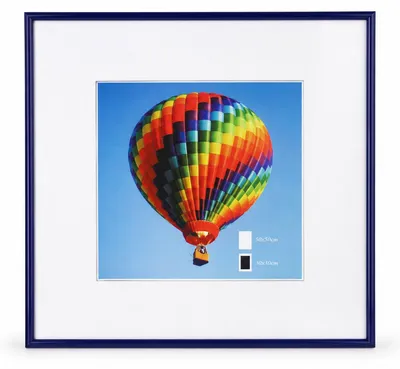 Produktbild von Ideal Life Kunststoff Bilderrahmen Wanddeko Collage Poster Bilder Foto Rahmen - Farbe: Blau | Format: 50x50