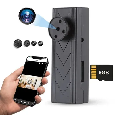 Produktbild von Mini-Knopfkamera iUni IP131, Wi-Fi, 4K-Ansicht, microSD-Karte 8GB