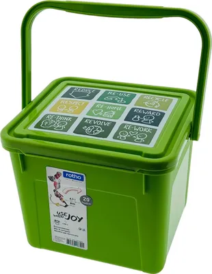 Produktbild von Mülleimer, Küchen-Komposteimer, geruchsdicht – 4,5 l – grün – BPA-frei