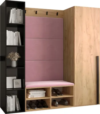 Produktbild von Garderobe MIRO Set 3 mit gepolsterten Paneelen Industrial Design