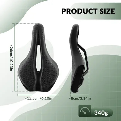 Produktbild von ROCKBROS Fahrradsattel Ergonomisch Sattel Fahrradsitz Herren Damen, Schwarz