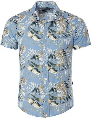 Produktbild von Brandneu Designer Kurzarm Hemd CARISMA CRM9160 Blau bunt L