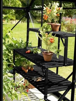 Productafbeelding van Aluminium tafelblad, 121x28x39 cm, zwart