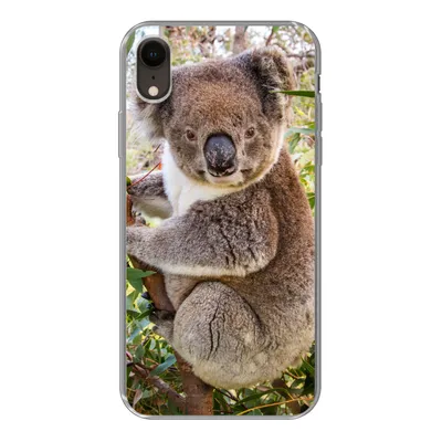Produktbild von MuchoWow® Handyhülle Schutzhülle Hülle für iPhone XR Koala - Baum - Blätter - Kinder - Jungen - Mädchen Silikon Softcase Handy Hülle - Schutzdeckel