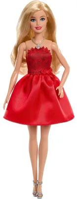 Image de Poupée Barbie Ruby Red 80e anniversaire, collier en forme de cœur