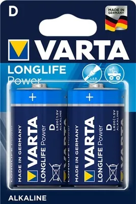 Image de 10X Varta 46825 Longlife Power LR20/D (Mono) (4920), 2 pcs. pcs. Blister - Pile alcaline au manganèse (alcaline), 1,5 V