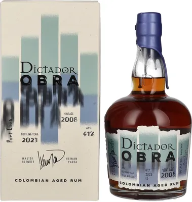 Produktbild von Dictador OBRA VINTAGE 15 Years Old PORT CASK Rum 2008 41% Vol. 0,7l in Geschenkbox