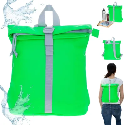 Produktbild von Rucksack Damen New Rebels Mart Fashion small, medium Damenrucksack Handtaschenrucksack Handtasche Daypack Büro Freizeit Freizeitrucksack klein 511255 30 NEON Grün + Bagboom Schlüsseletui