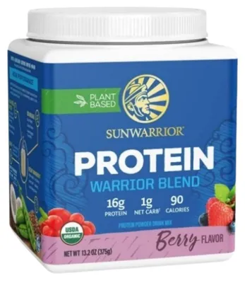 Produktbild von Sunwarrior Warrior Blend Organic (375g) Berry Shortcake - Eiweiße - Veganes Eiweiß