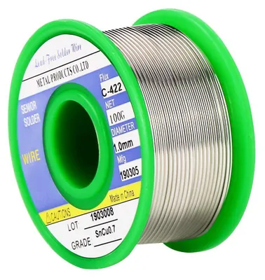 Obrázok produktu pre Lötzinná pájka, bez obsahu olova, s kolofónovou výplňou, 100 g, priemer 1 mm