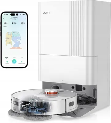Produktbild von JONR P20 Pro Saugroboter mit Wischfunktion & Station 8000Pa App Steuerung 3L Staubbeutel