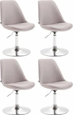 Produktbild von 4er Set Stühle HLO-CP52 Stoff grau