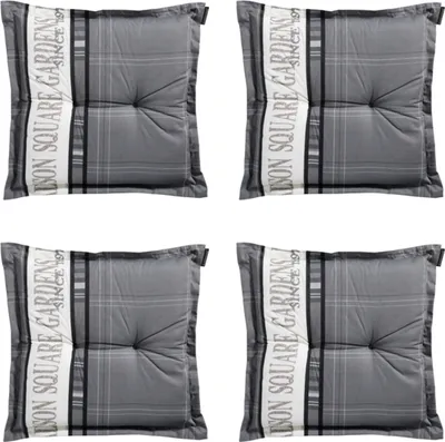 Produktbild von Madison - Sitzkissen Madison Garden Grey - Ca. 50x50 cm - 4er-Set