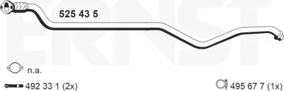 Produktbild von ERNST Abgasrohr Auspuffrohr für RENAULT LAGUNA II Grandtour (KG0/1) 525435