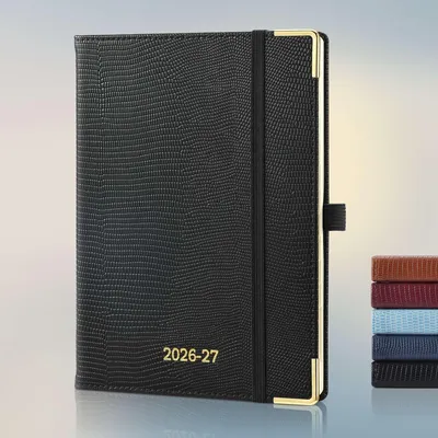 Immagine prodotto di Agenda A5 per il periodo 2026-2027, con copertina in ecopelle