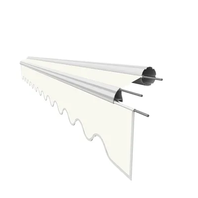 Produktbild von Leudus Markisenstoff mit Volant für 3 x 2m Markisen Markisenersatzstoff Markisentuch Sonnenschutz fertig genäht (2,82 x 2m SPD011)