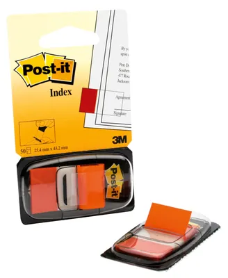 Produktbild von Post-it® Selbstklebende Fahnen I680-4 Orange 25x43 mm, 50 Stück