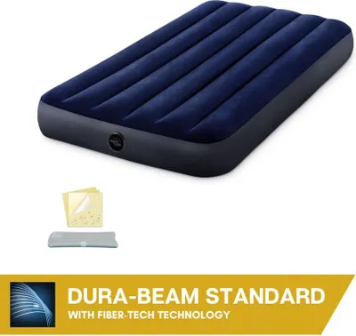 Imagen del producto de Colchón Intex DuraBeam Classic Downy, individual, rectangular, para uso interior y exterior
