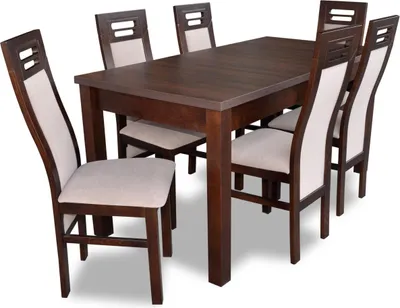 Immagine prodotto di Tavolo da pranzo in legno 6 sedie gruppo sala 7 pezzi tavoli poltrone nuovo