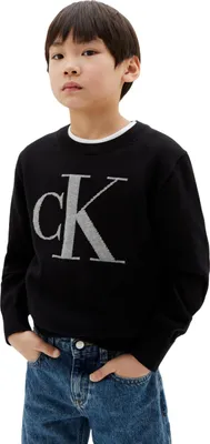 Produktbild von Calvin Klein Boy's Monogram Reg. Sweater Cn LVCKTJF02B Other Sweaters, Black (Pv