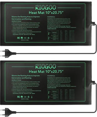 Productafbeelding van Warmtemat voor zaailingen 25.5 x 53 cm, set van 2, waterdicht, voor planten