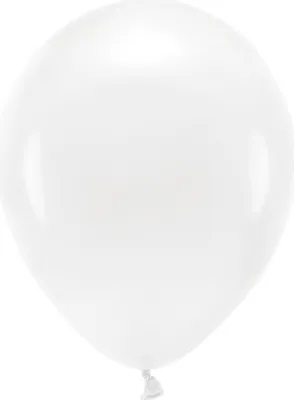 Produktbild von PartyDeco Öko-Ballons 30 cm  Farbe WEISS 10 Stück