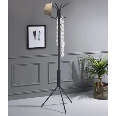 Produktbild von Kleiderständer Garderobenständer ARIST Standgarderobe Kleiderstange aus Metall mit 8 Kleiderhaken, grau lackiert