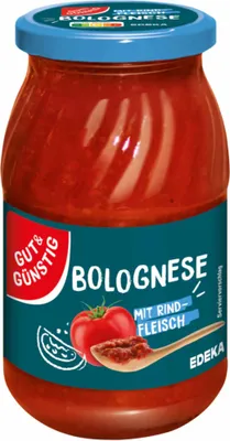 Produktbild von G&G Nudelsauce Bolognese (420g Glas) + usy Block