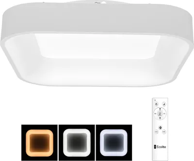 Obrázok produktu pre Ecolite Biele LED stropné/nástenné svietidlo hranaté 40W s DO WMKL01S-40W/LED-BI