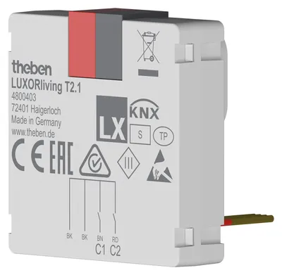 Produktbild von Theben LUXORliving T2.1 2-fach Tasterschnittstelle Binäreingang UP 4800403
