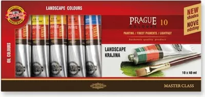 Zdjęcie produktu dla Zestaw farb olejnych Koh-i-noor PRAHA/landscape 10 x 40 ml