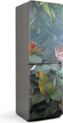 Obrázek produktu pro Klidná krajina s ptáky - Samolepka na lednici - Samolepka na lednici - Samolepicí fólie na lednici - Kuchyňské dekorace - 60x190 cm